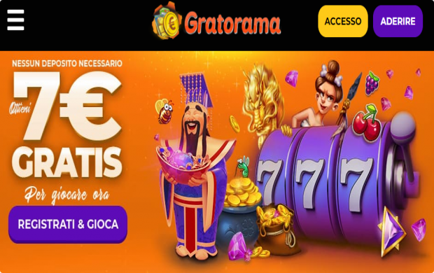 Gratorama bonus del 100% sul primo deposito